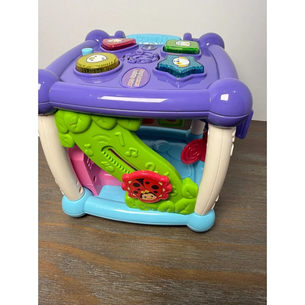 VTech Busy Learners Activity Cube Purple Musical Light-Up Toddler Toy